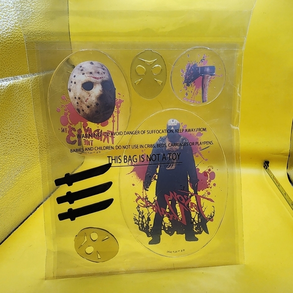 New Friday The 13th Window Gel Clings Jason Vorhees Halloween Decor Horror - Picture 4 of 13